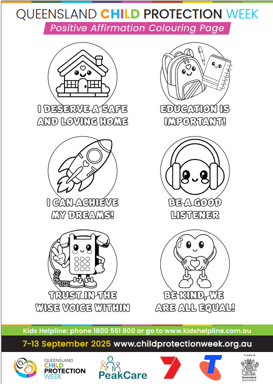 Colouring Affirmation Sheet